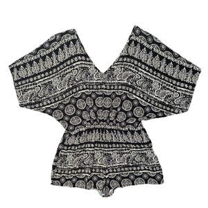 Forever 21 Viscose Romper In Black